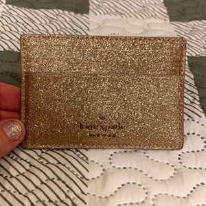 Kate Spade lola glitter slim card holder